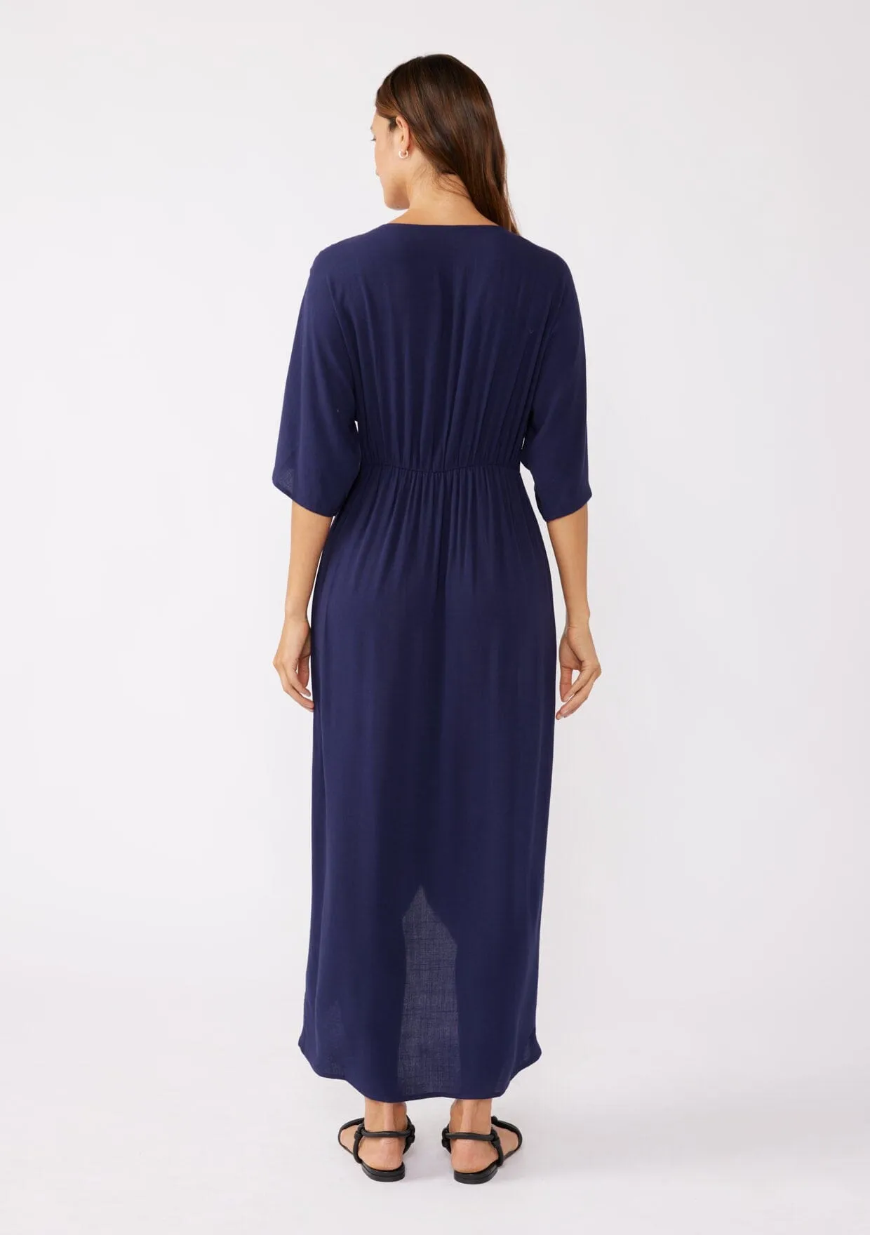 Maritime Knot Front Maxi Dress