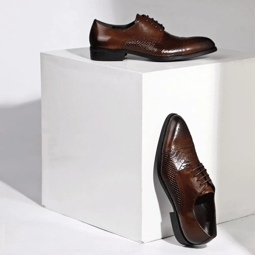 Men Captoe Lace Up Oxford Shoes