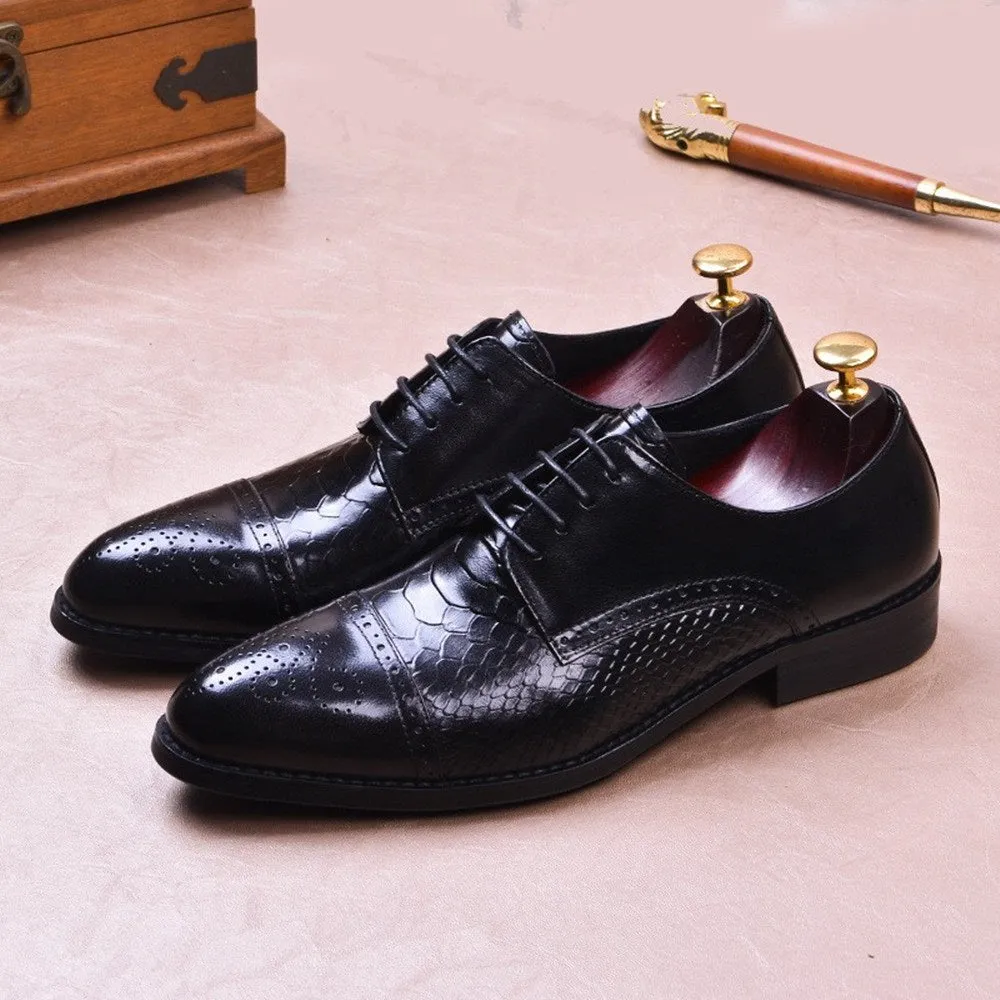 Men Captoe Lace Up Oxford Shoes