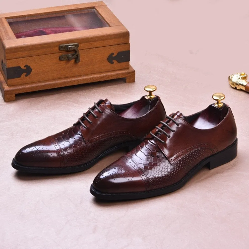 Men Captoe Lace Up Oxford Shoes