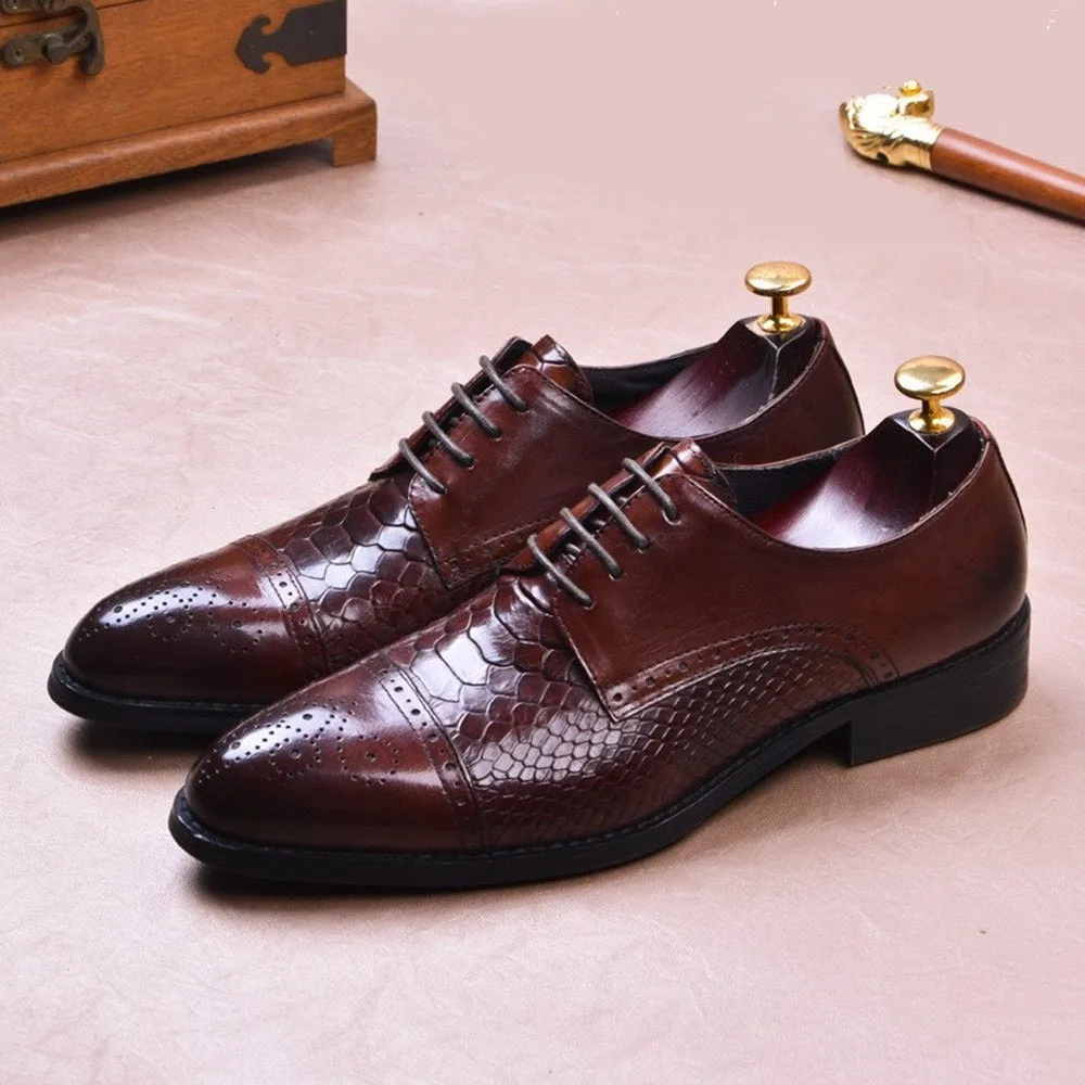 Men Captoe Lace Up Oxford Shoes