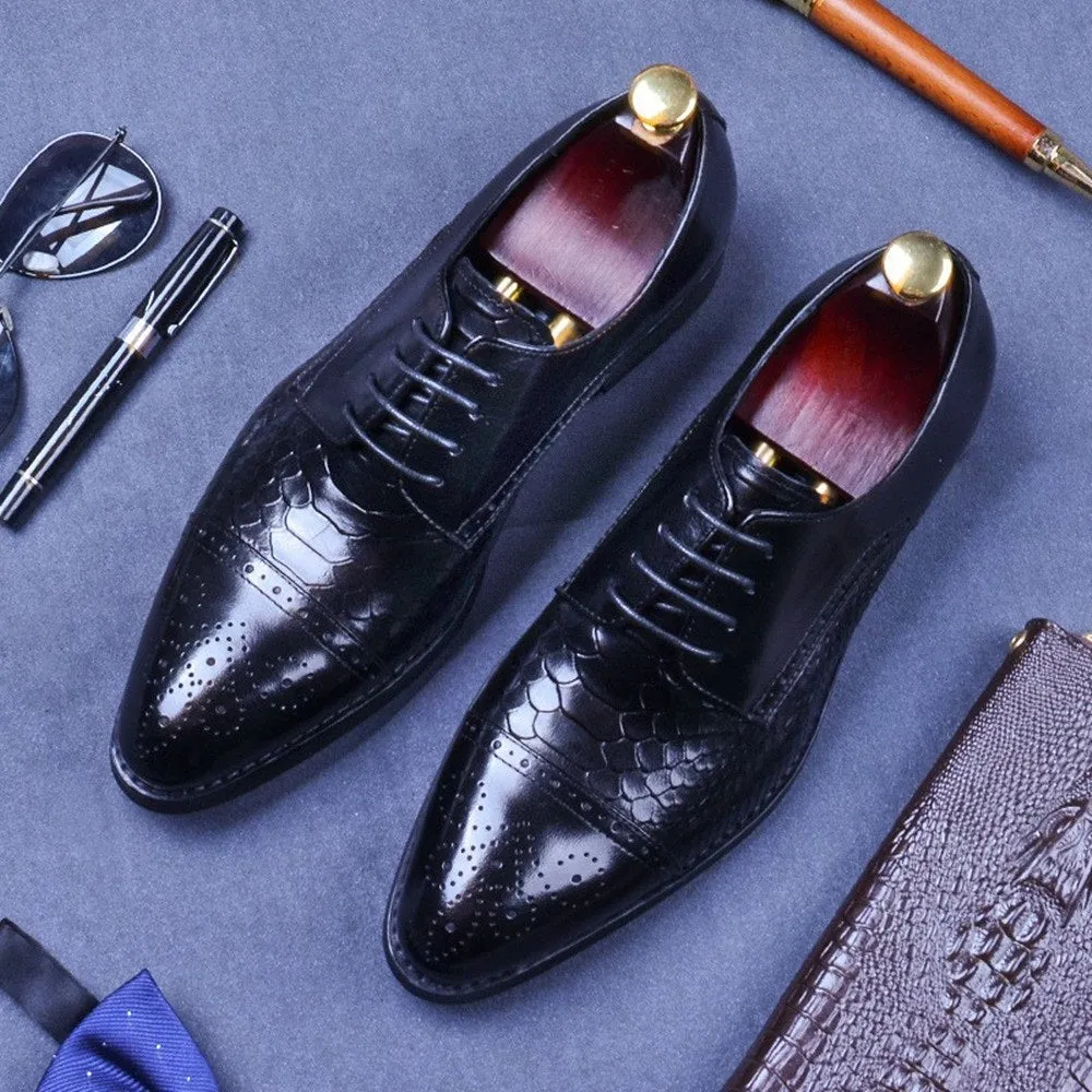 Men Captoe Lace Up Oxford Shoes