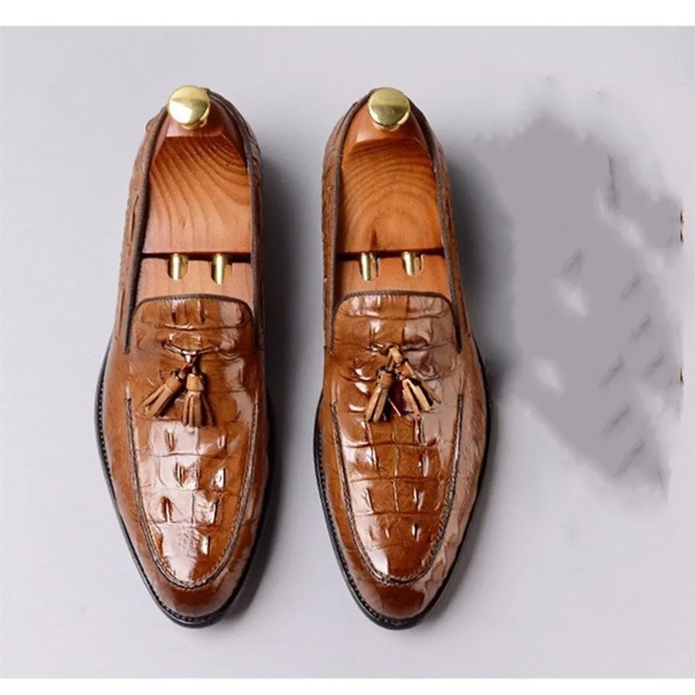 Men Tassel Decoration Moccasin Toe Loafer