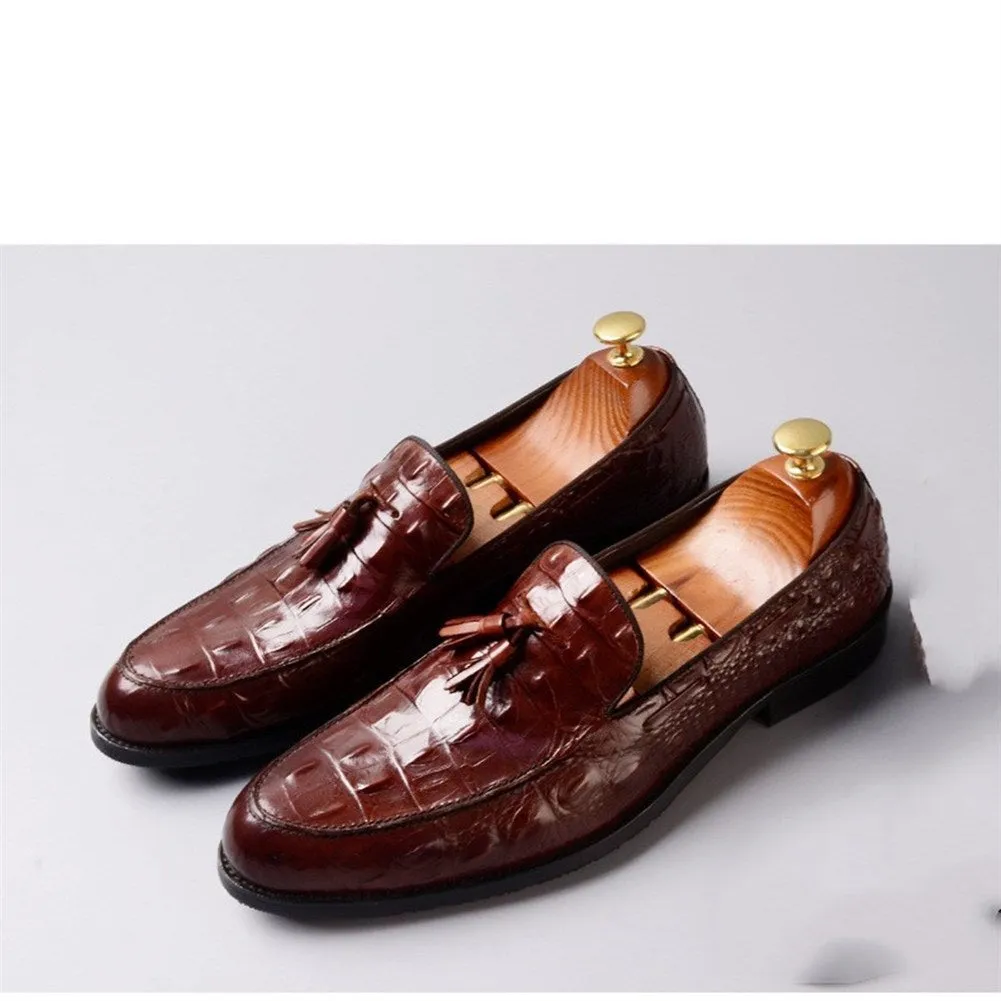 Men Tassel Decoration Moccasin Toe Loafer