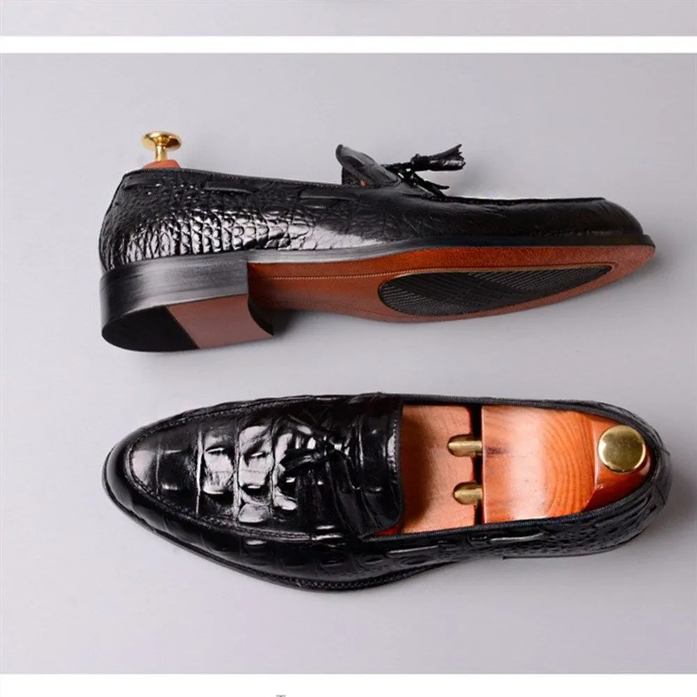 Men Tassel Decoration Moccasin Toe Loafer