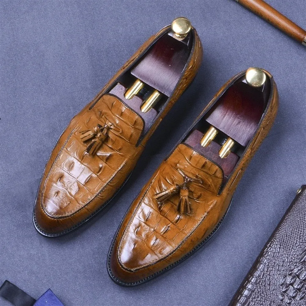 Men Tassel Decoration Moccasin Toe Loafer