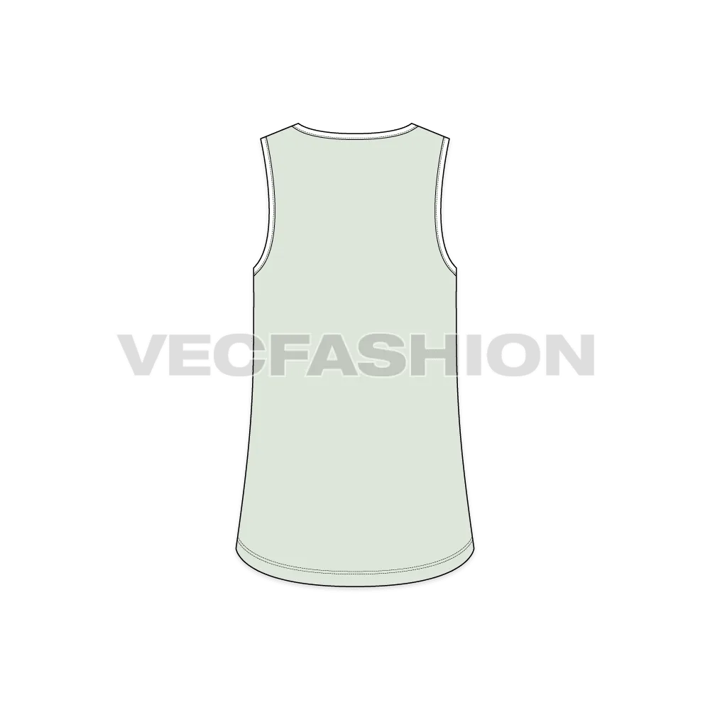 Mens Basic Tank Top Template