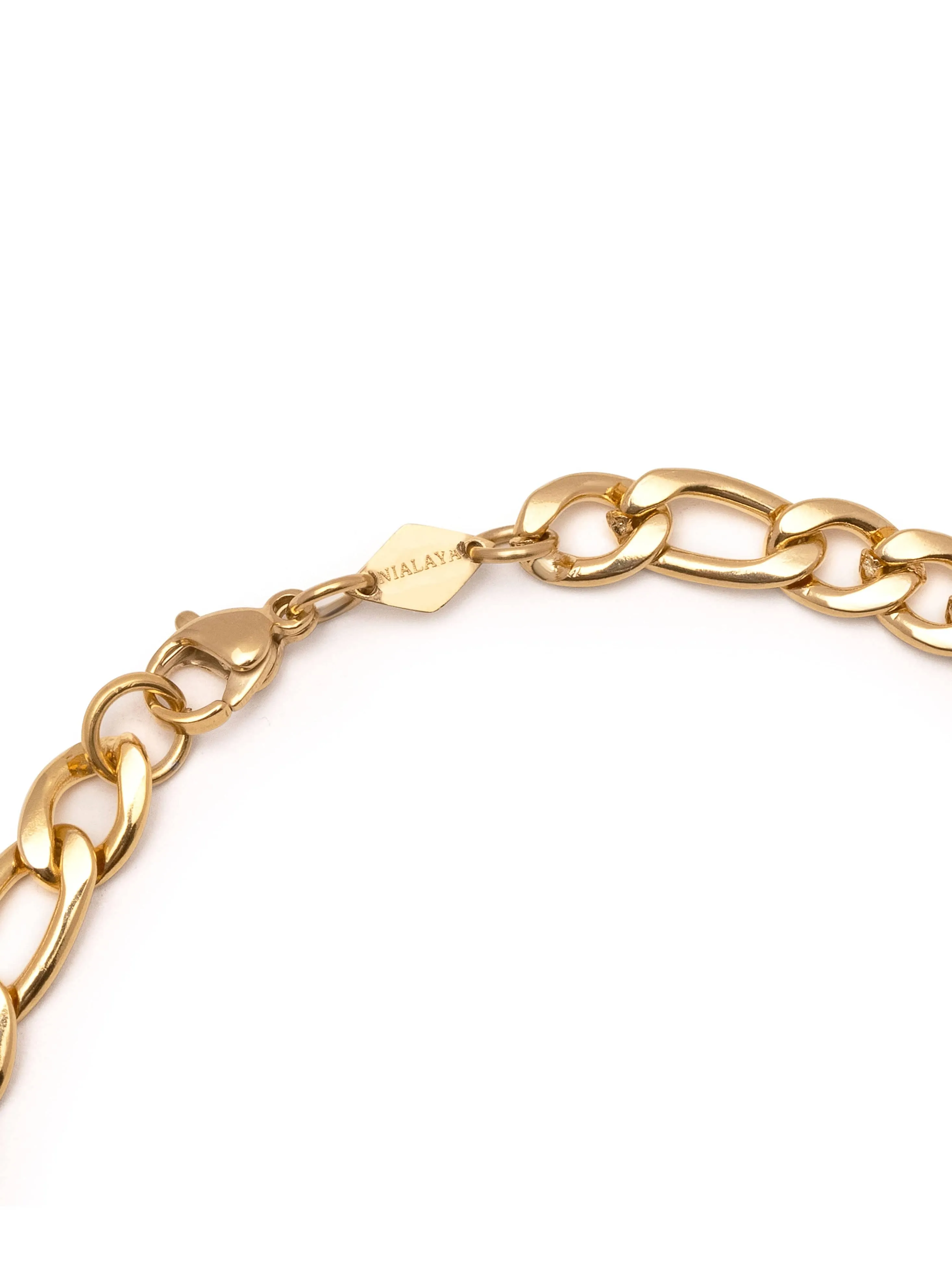 Men's Gold Figaro Bracelet in 6mm