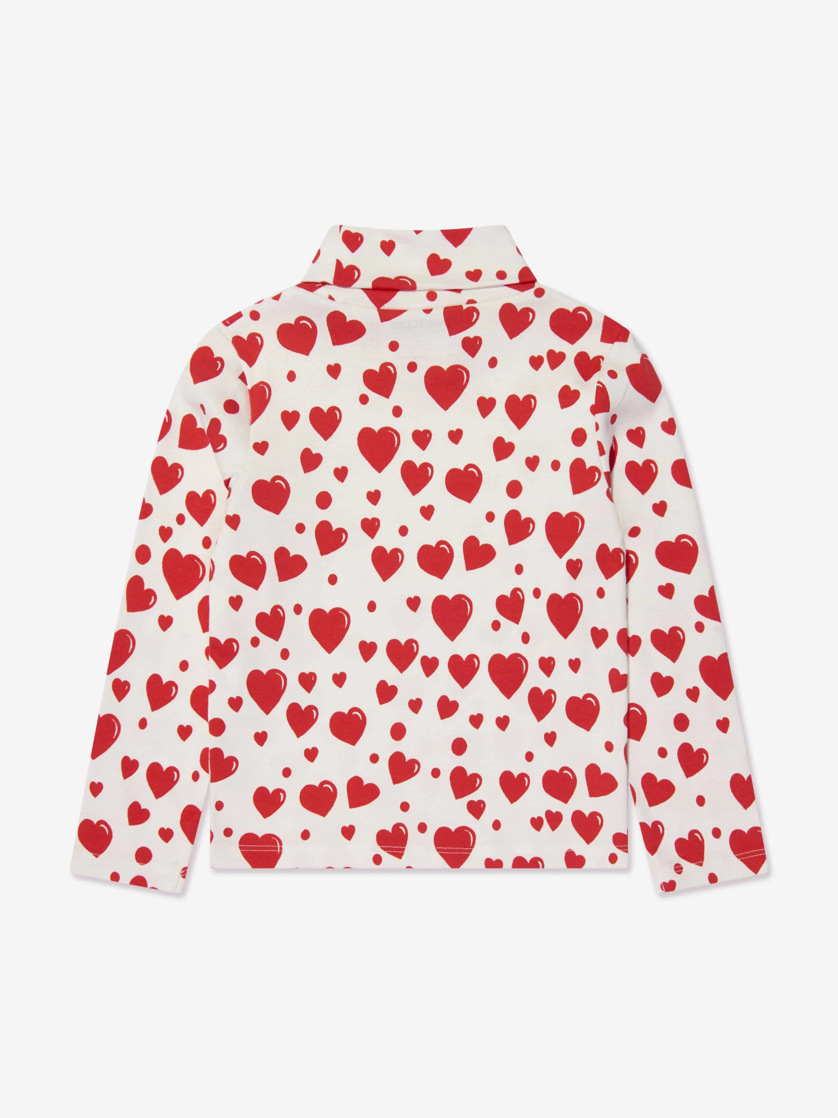 Mini Rodini Girls Hearts Long Sleeve T-Shirt in White