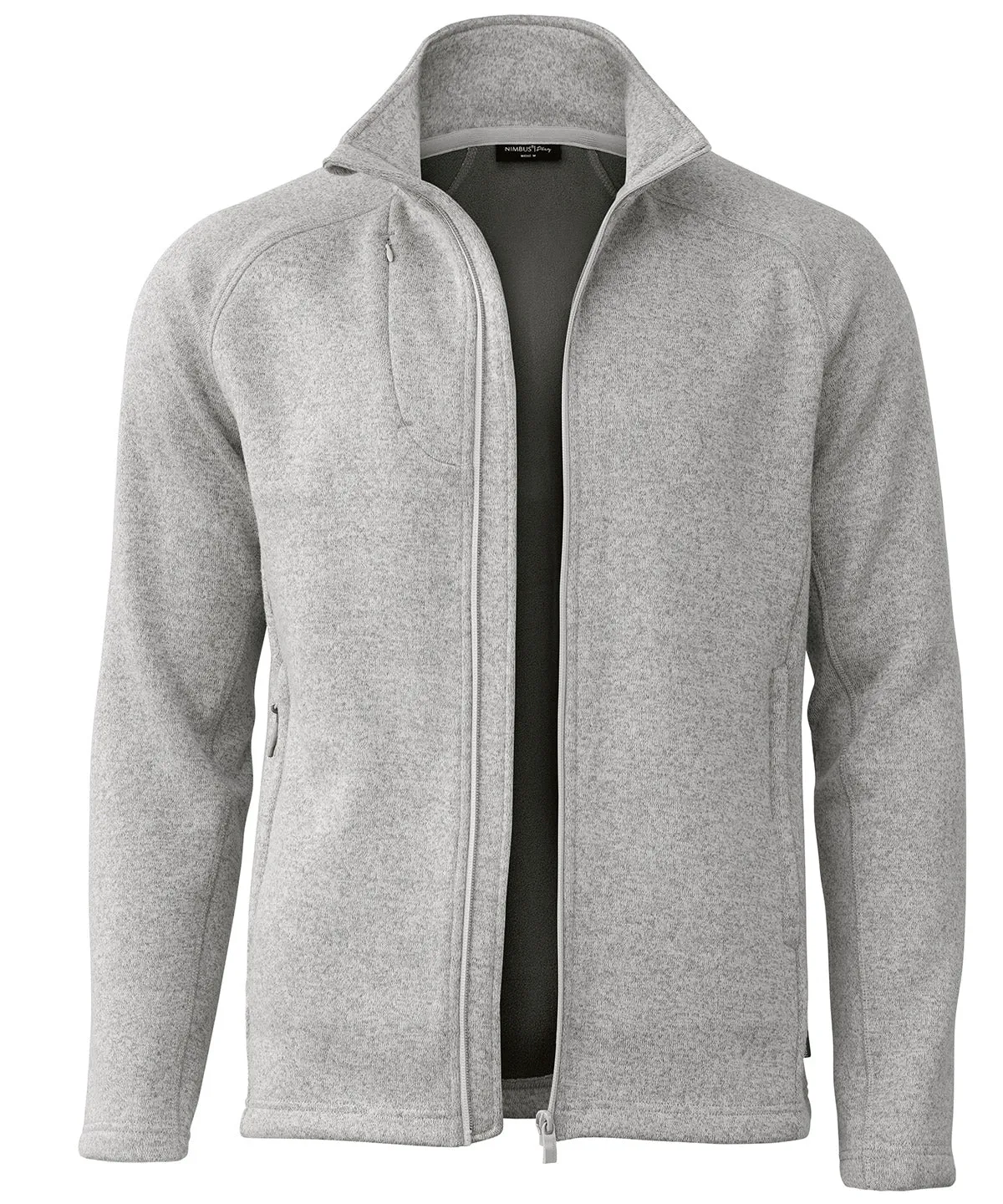 Montana  knitted fleece jacket | Light Grey Melange