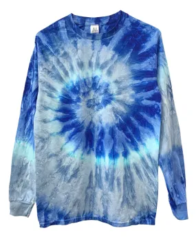 Neptune Blue Tie-Dye Long Sleeve Unisex Tee