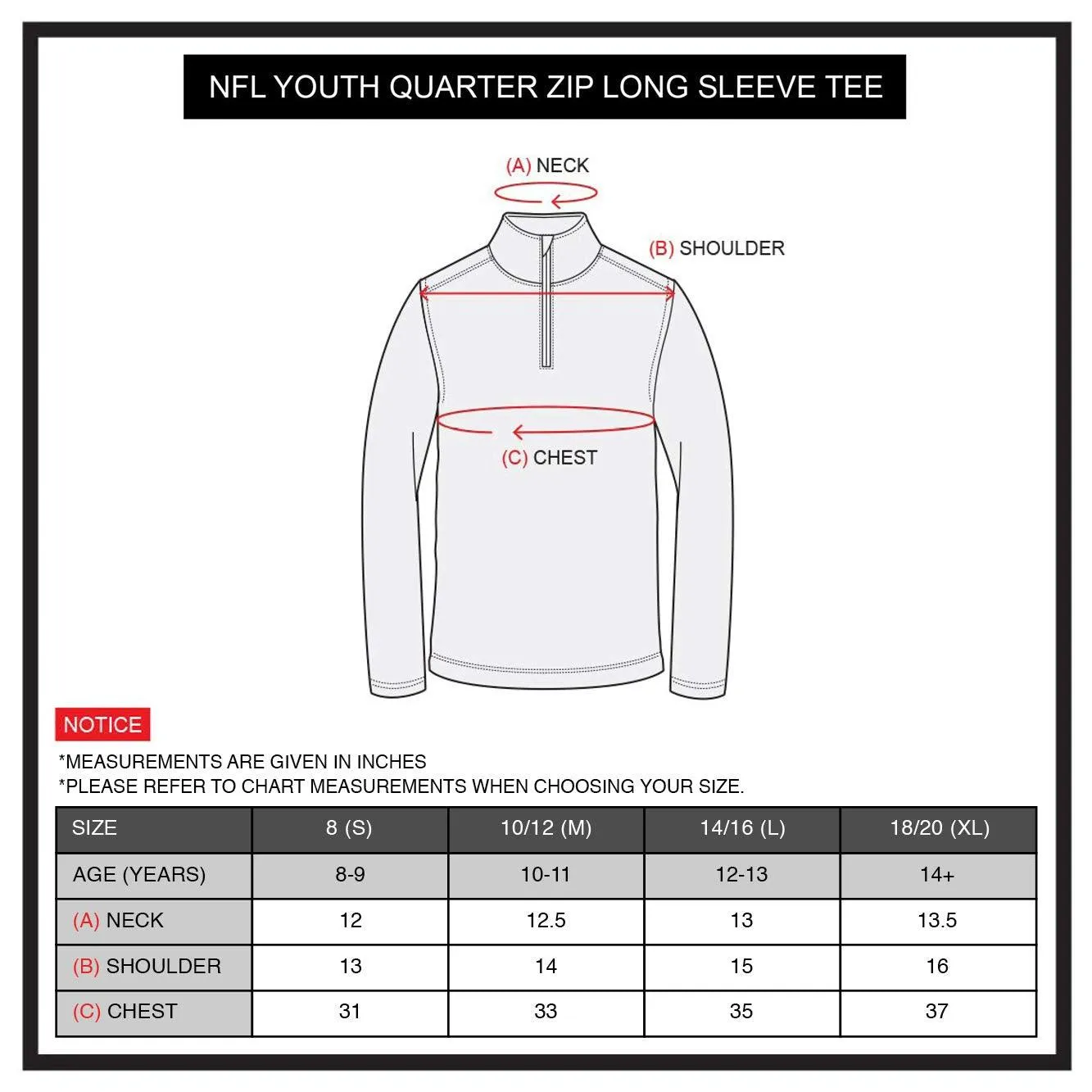 NFL Official Youth Super Soft Quarter Zip Long Sleeve T-Shirt|New York Jets