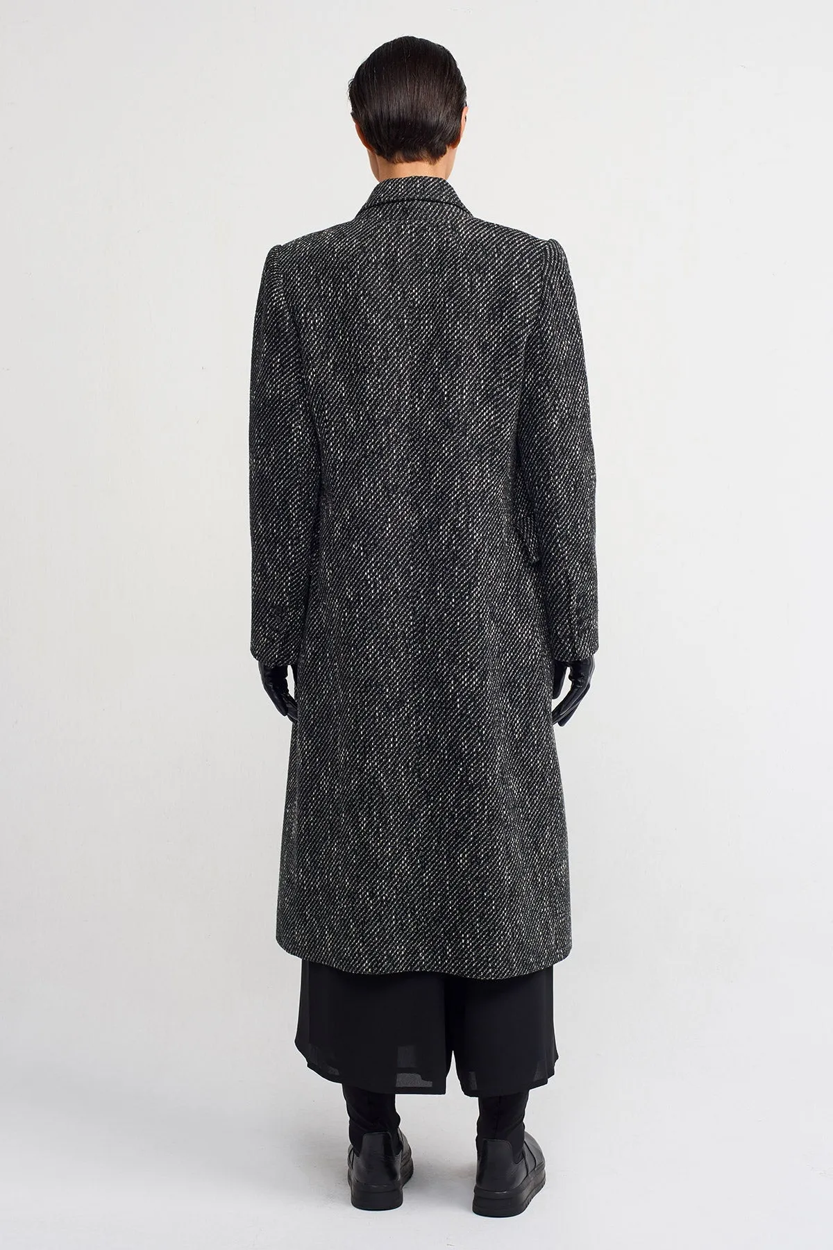 Nu Textured Chic Coat Anthracite