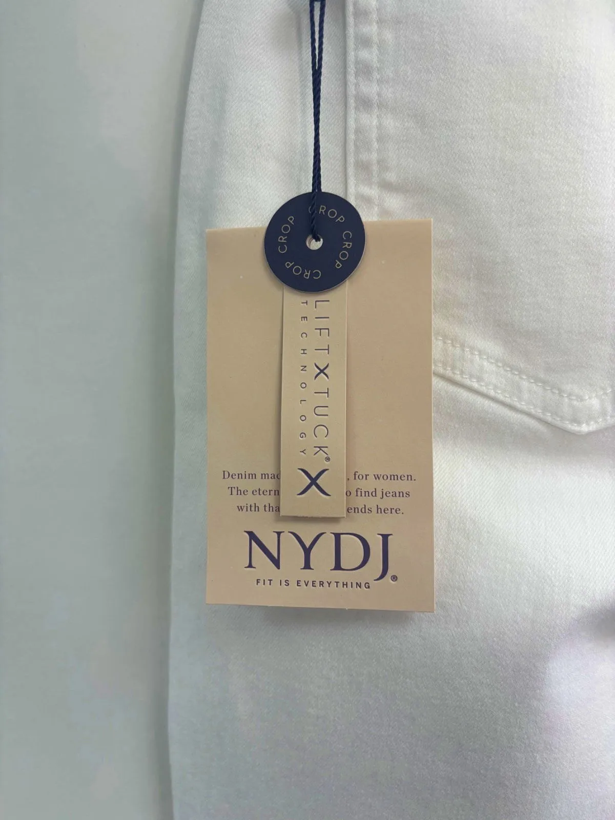 NYDJ White Chloe Crop Jeans Size UK 12