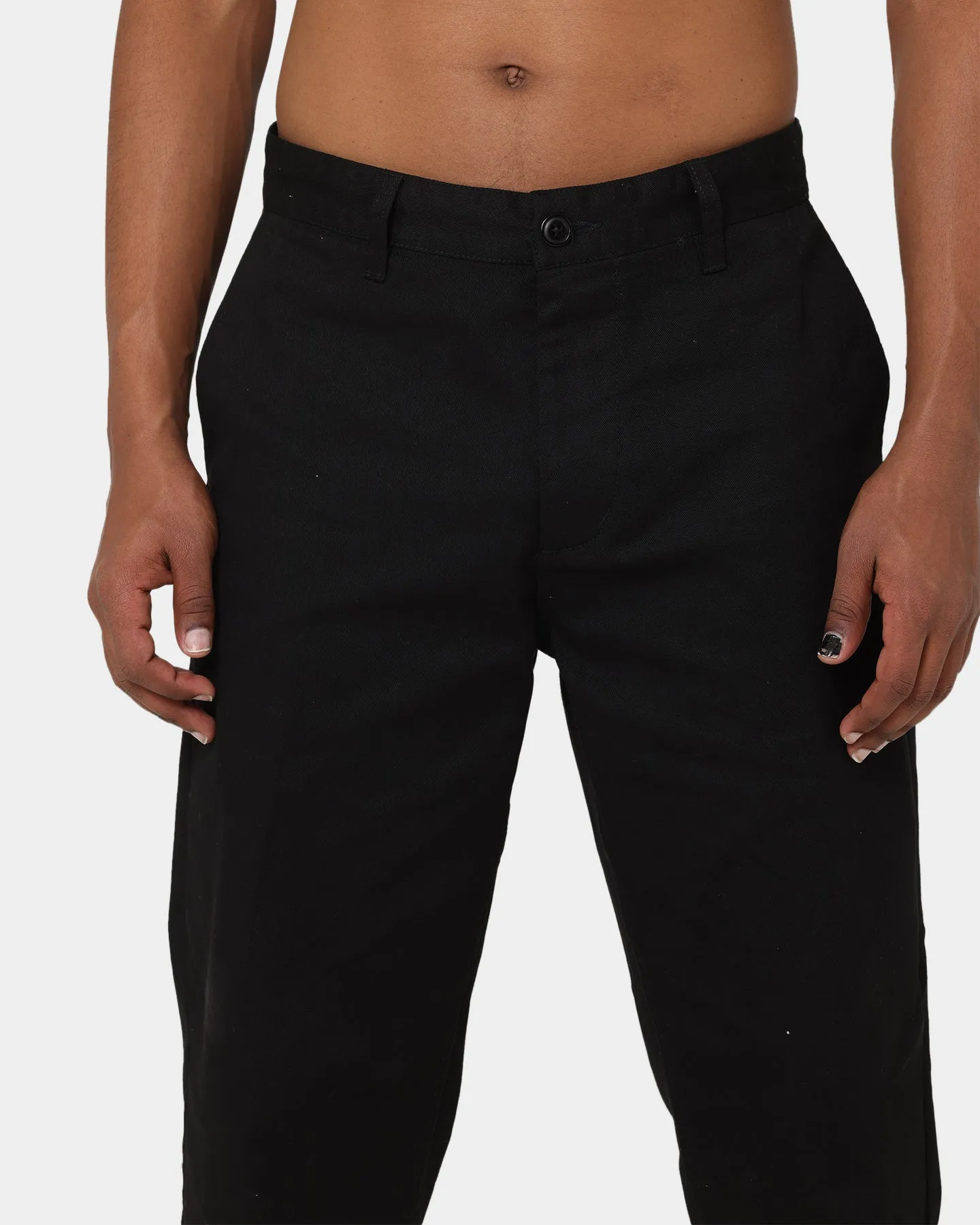 Obey Straggler Flooded Pants Black