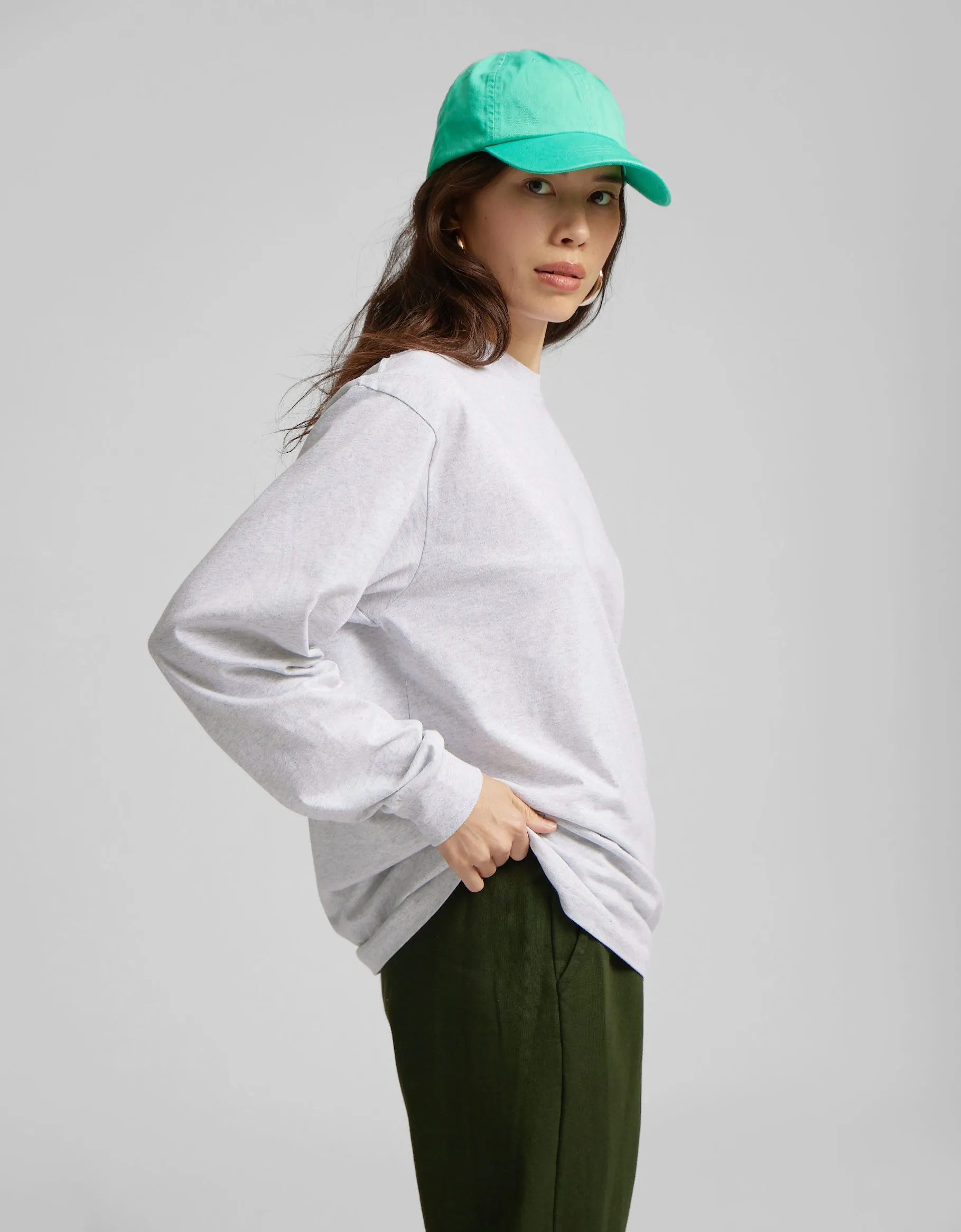 Oversized Organic LS T-shirt - Kelly Green