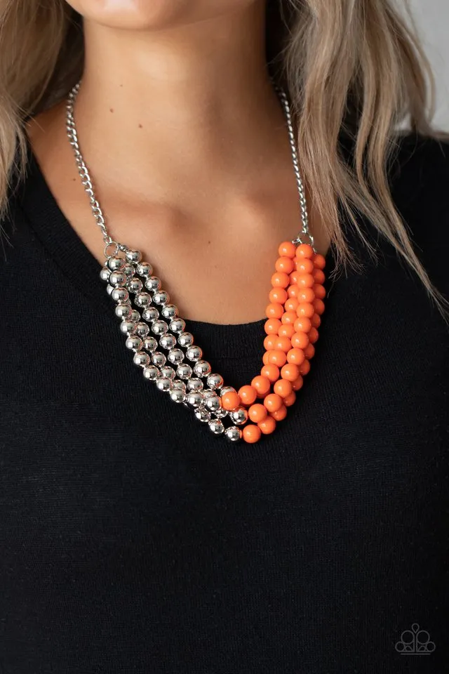 Paparazzi Necklace ~ Layer After Layer - Orange