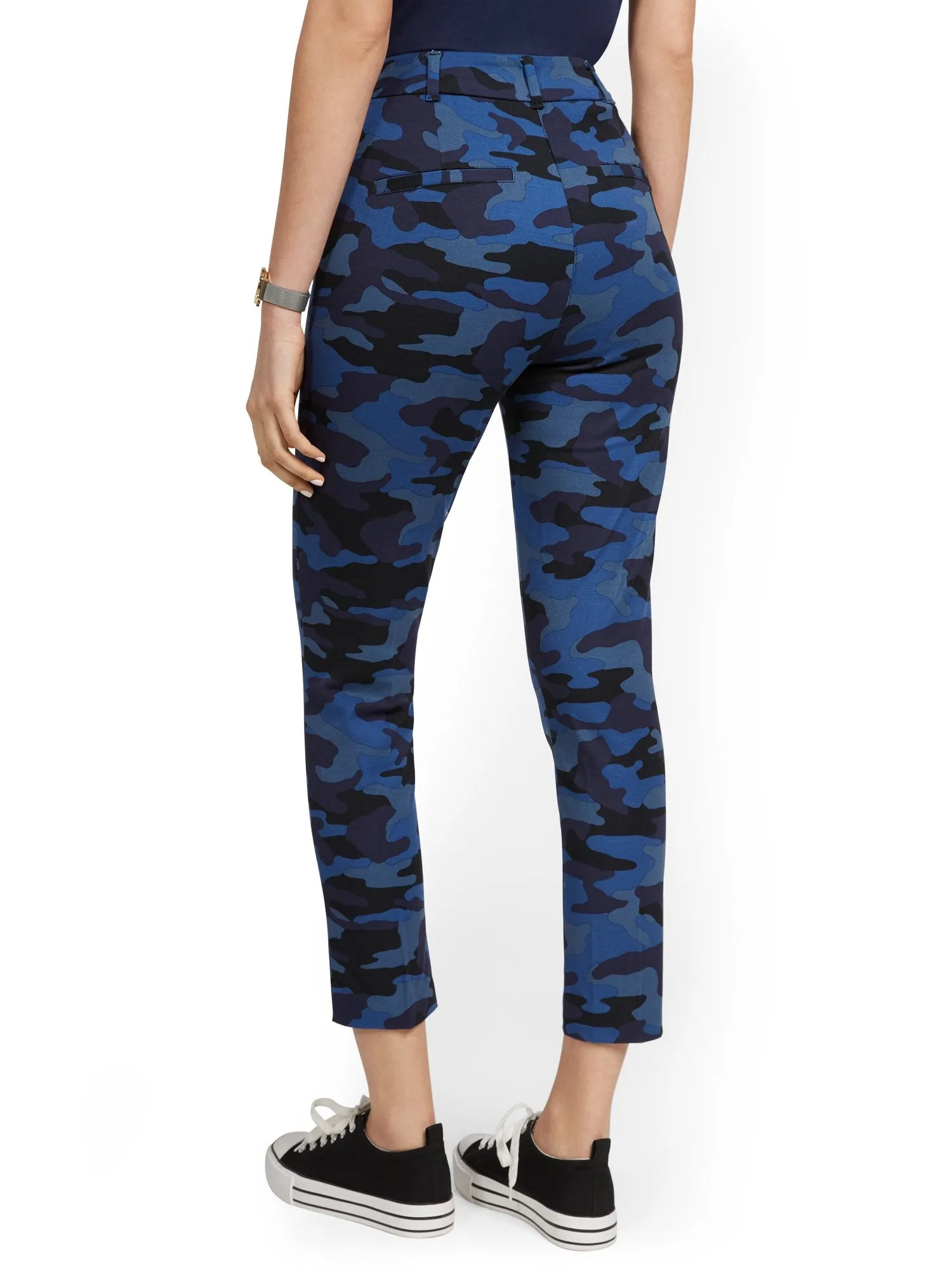 Petite Audrey High-Waisted Ankle Pant - Camo-Print