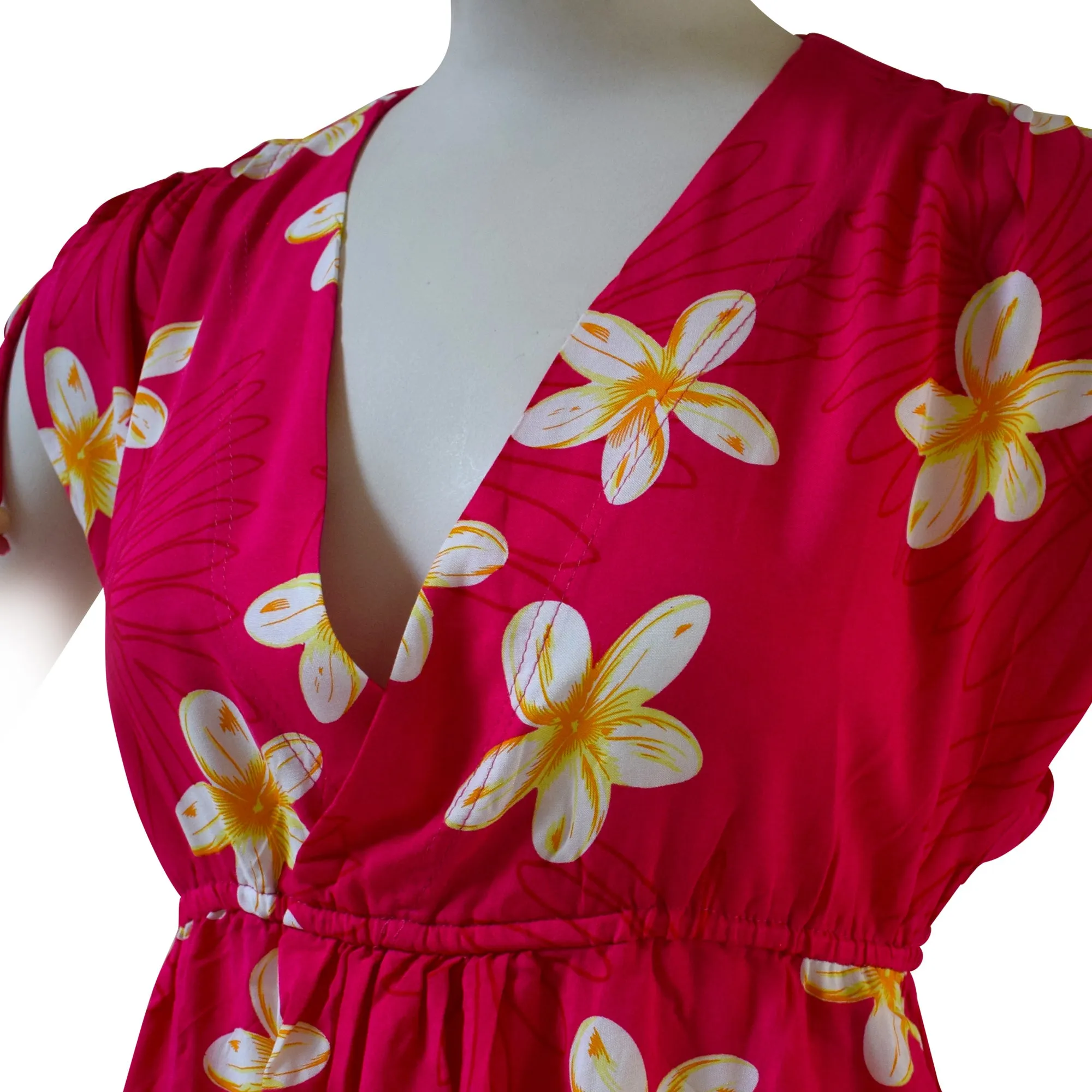 Plumeria Tie Shoulder Dress