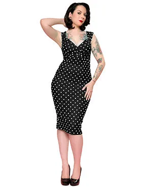 Polka Dot Diva Dress in Black