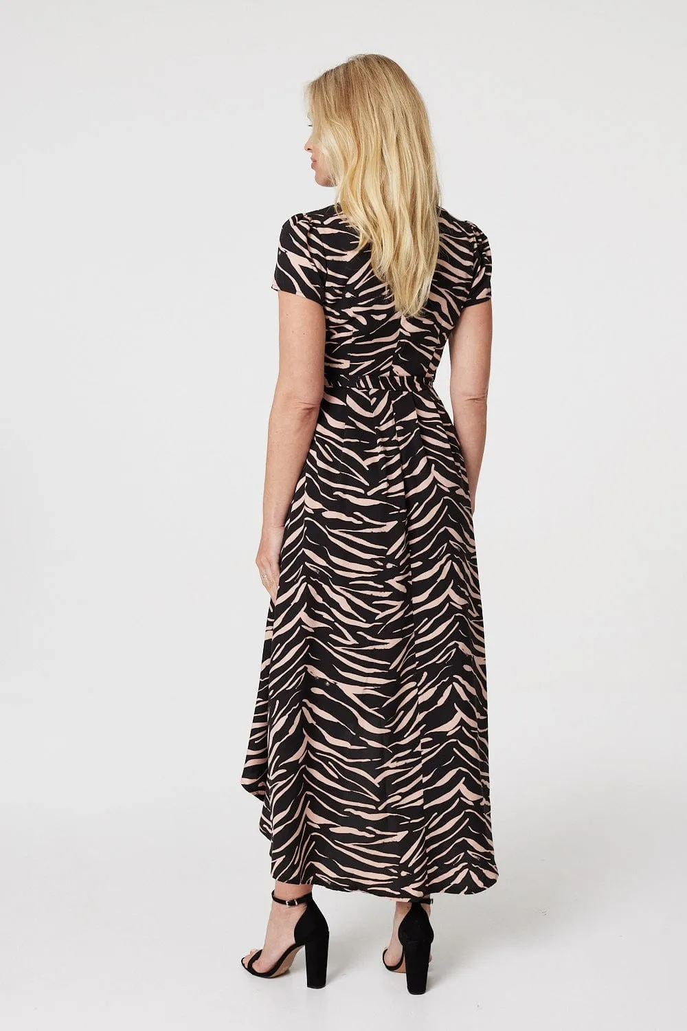 Printed High Low Maxi Dress