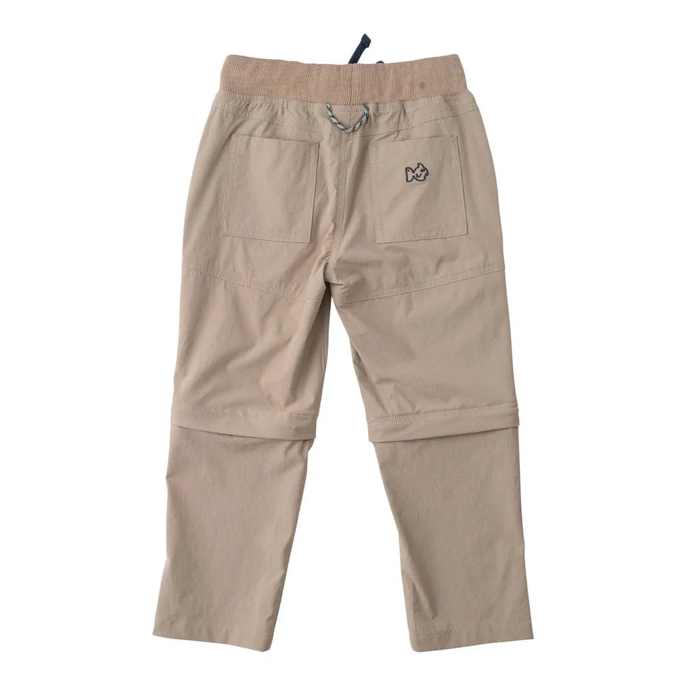 PRODOH Boy's Zip Off Cargo Pant in Island Fossil Khaki