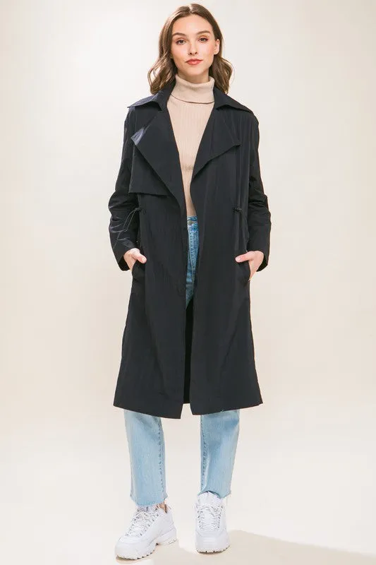 "New York Minute" Black Light Weight Trench Coat