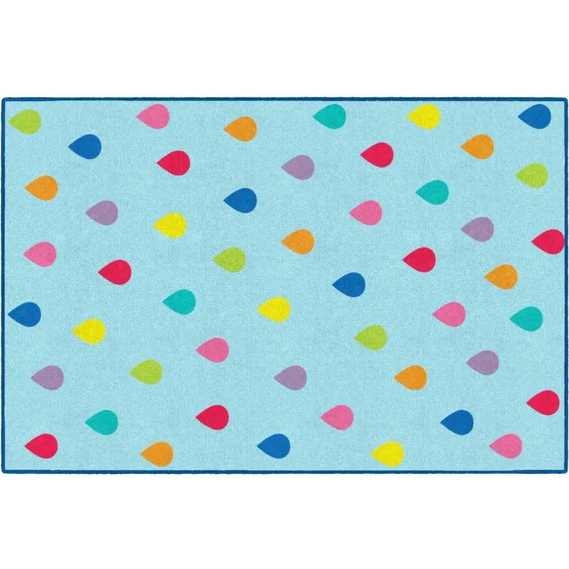 Rain on Blue Small Area Rug - Factory Second