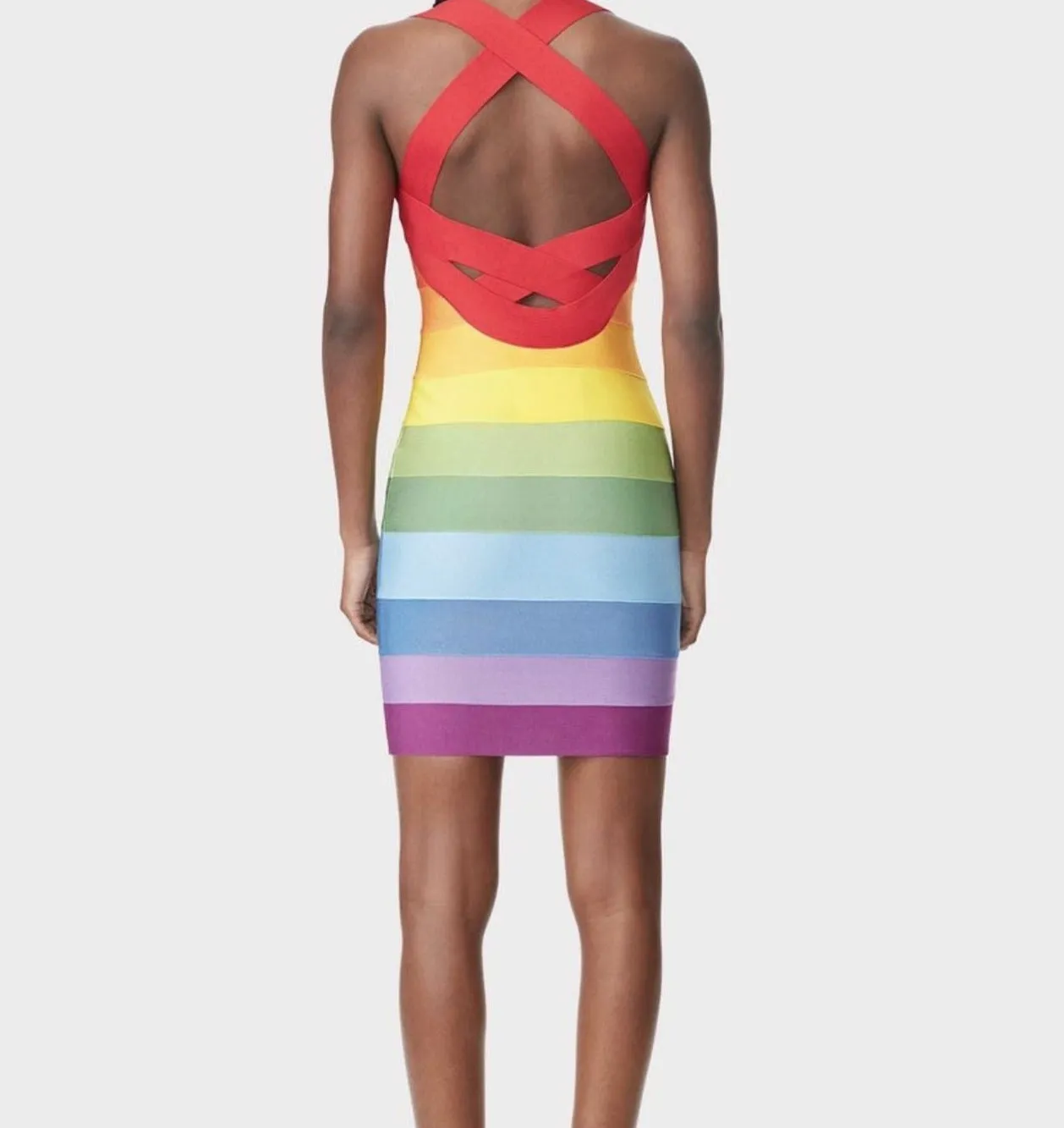 Rainbow Bandage Dress