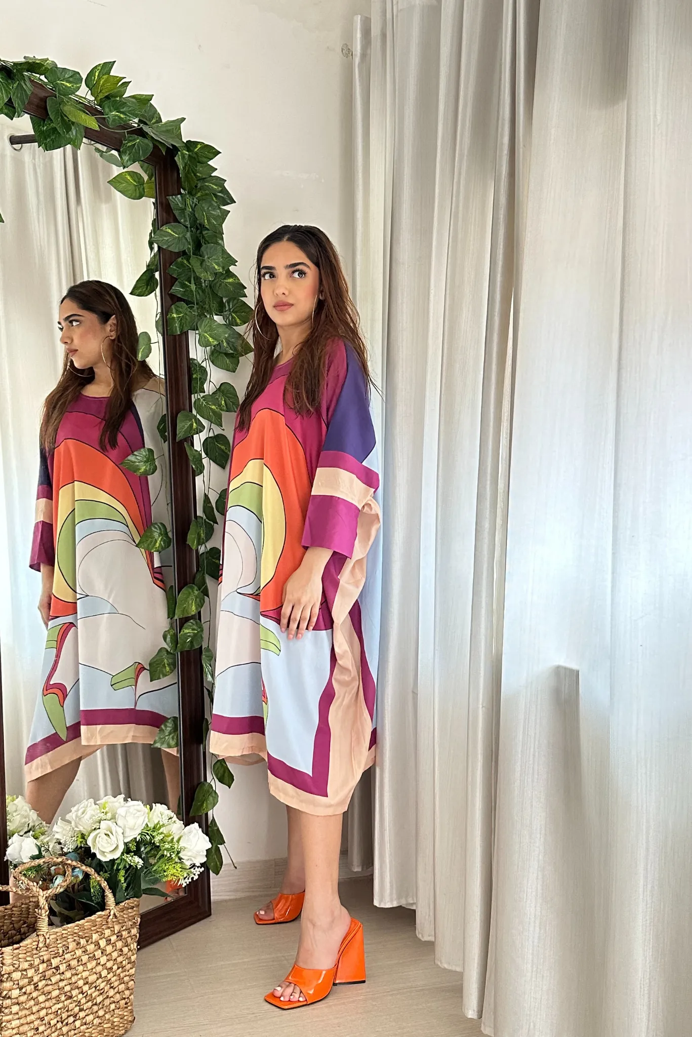 Rainbow Kaftan Dress