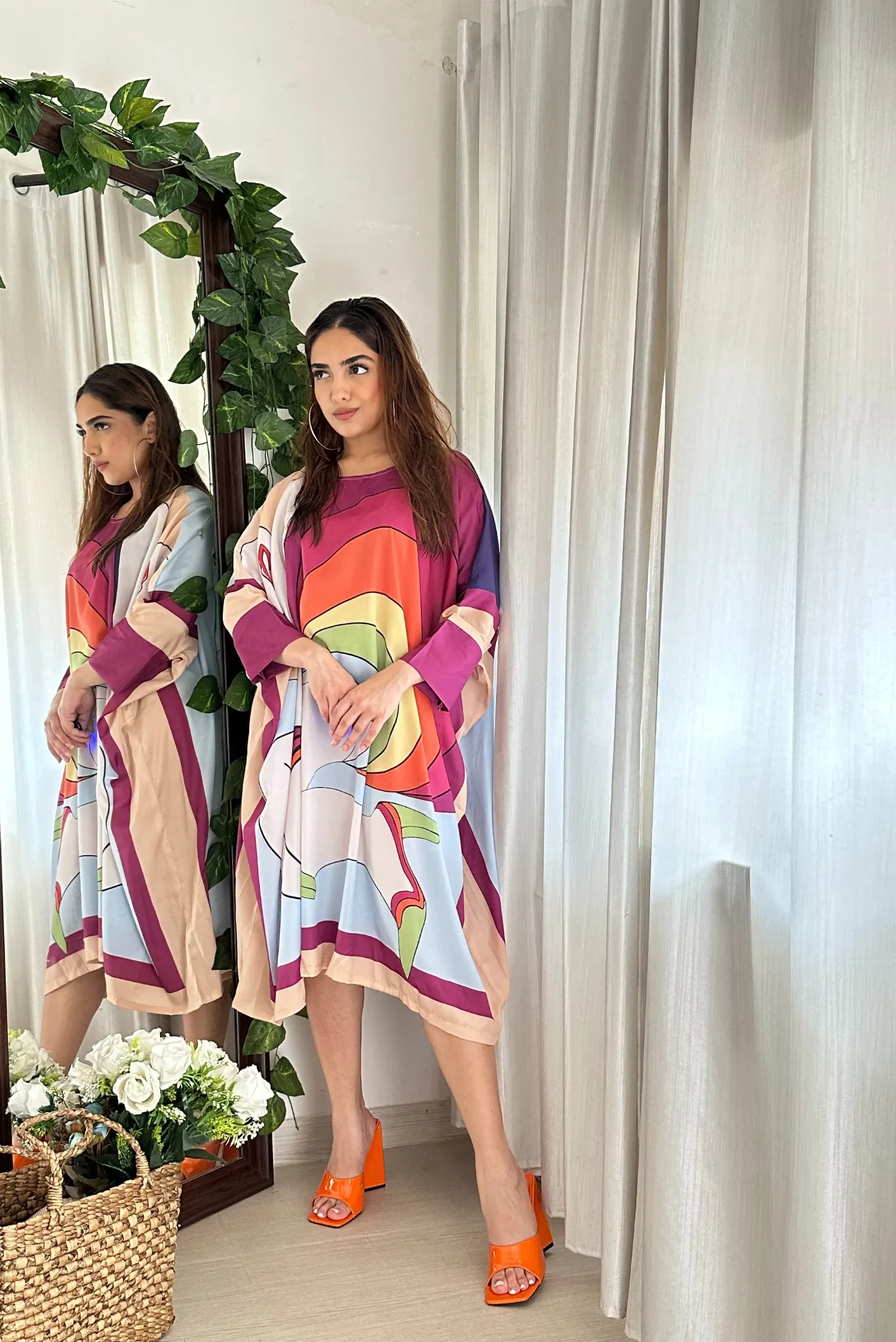 Rainbow Kaftan Dress