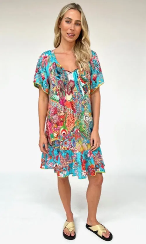 Rayon Shirred Dress Tyra