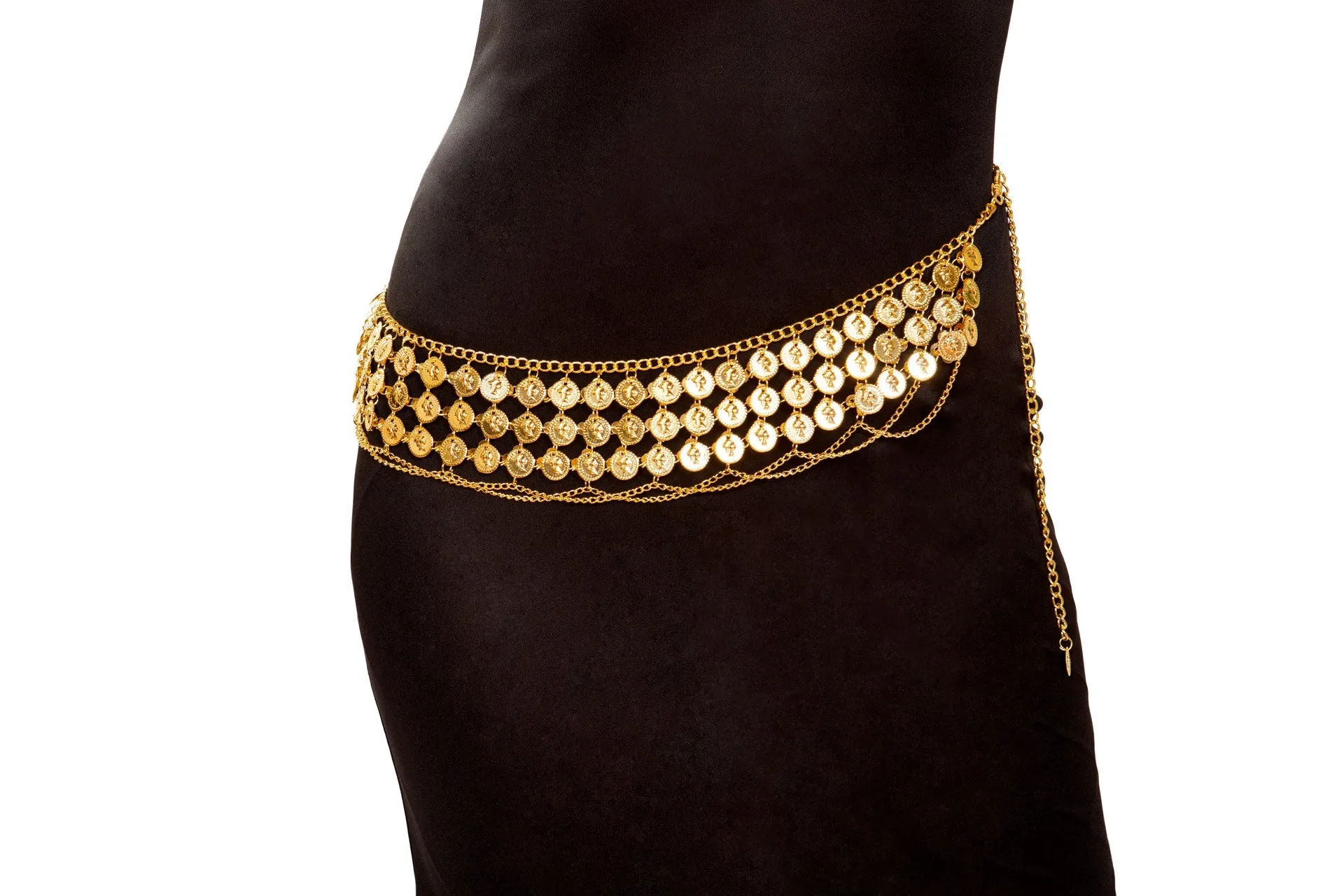 Roma Belly Dancer Coin Wrap  - Costume Accessory