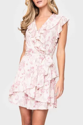 Ruffles For Days Wrap Dress With Belt