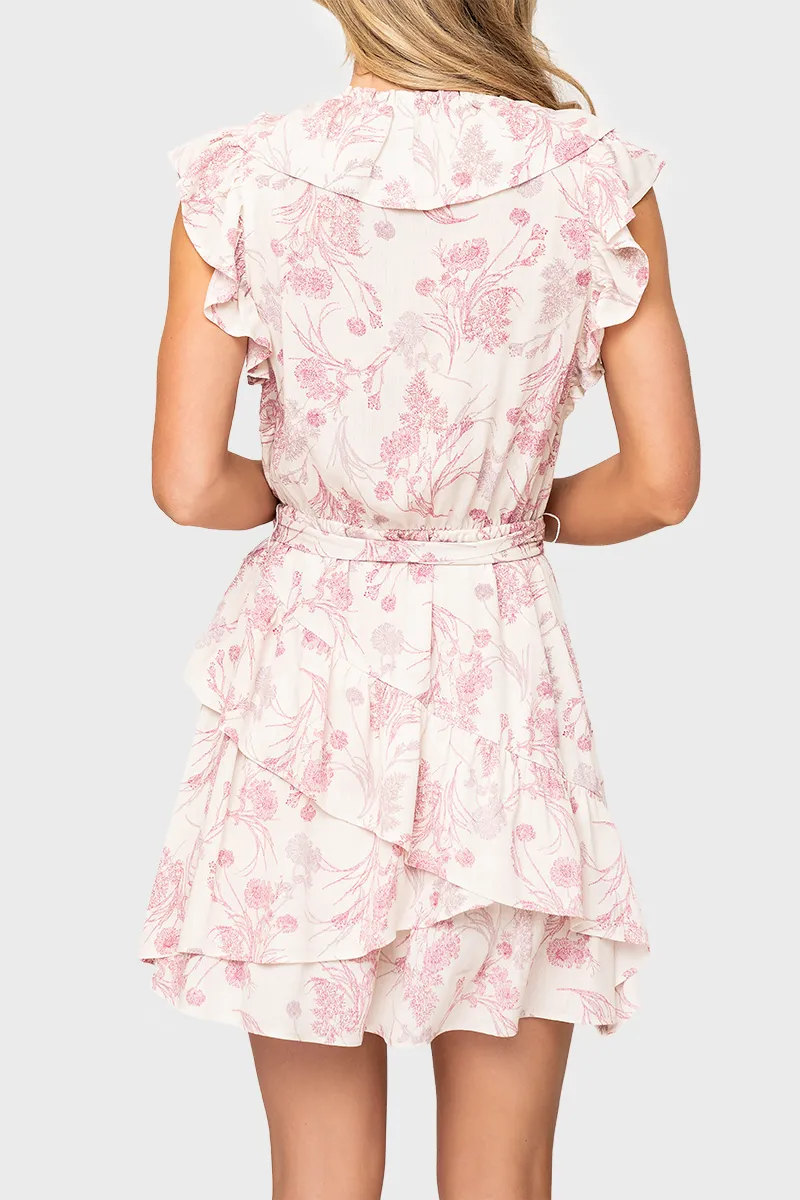 Ruffles For Days Wrap Dress With Belt