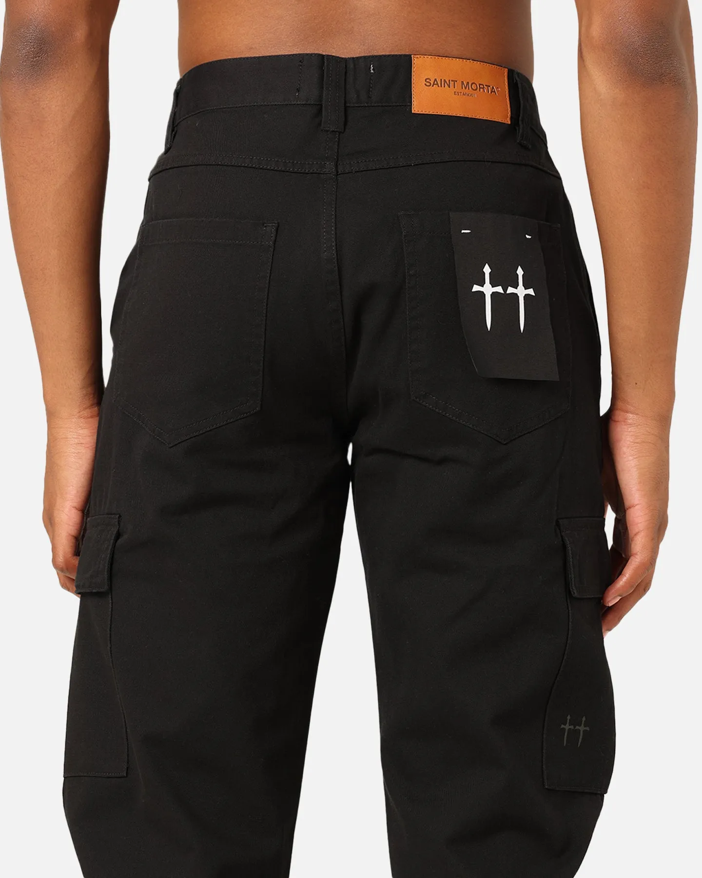 Saint Morta Martial Law Cargo Pants Black