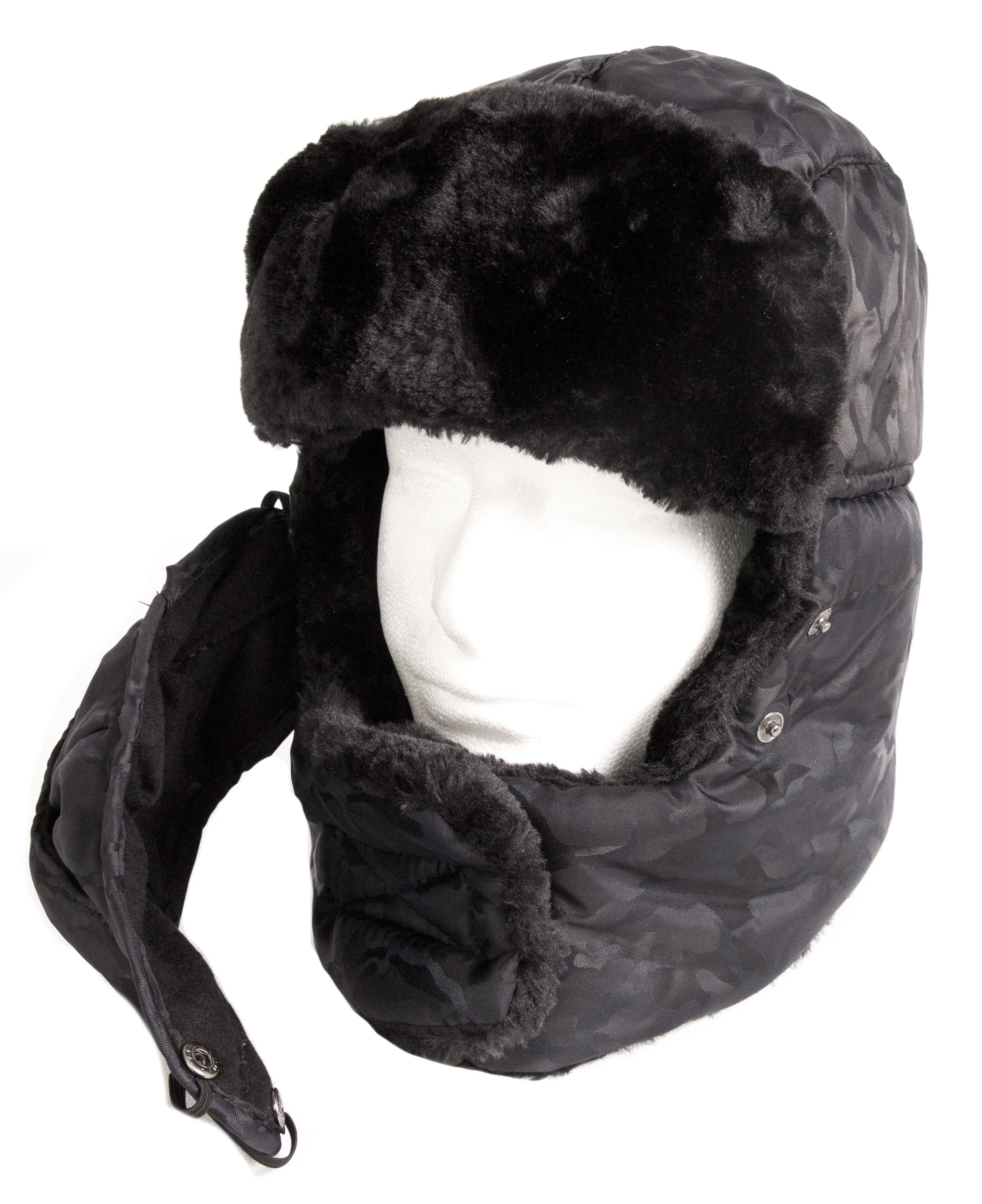 Sakkas Alex Unisex  Ushanka Faux Fur Windproof Trapper Aviator Hat Removable Mask