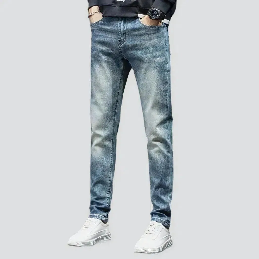 Slim men's sanded jeans