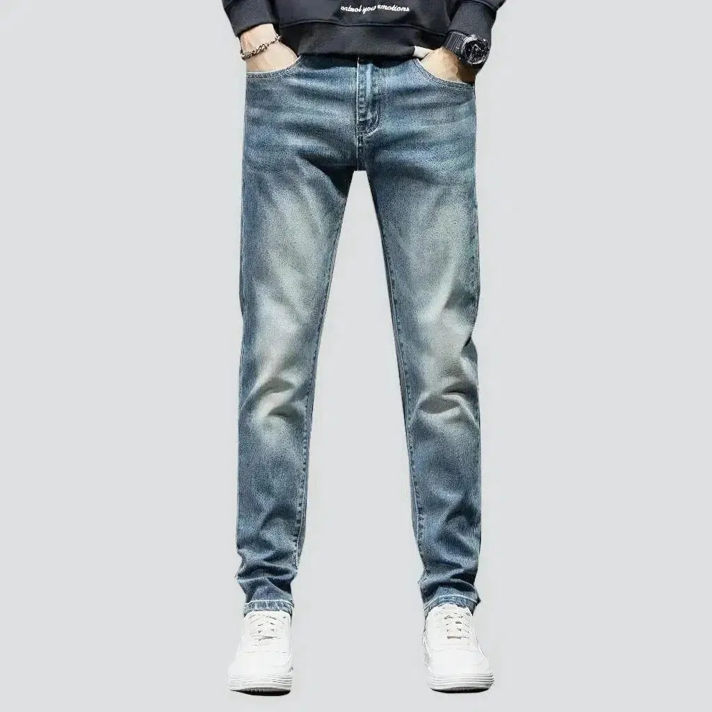 Slim men's sanded jeans