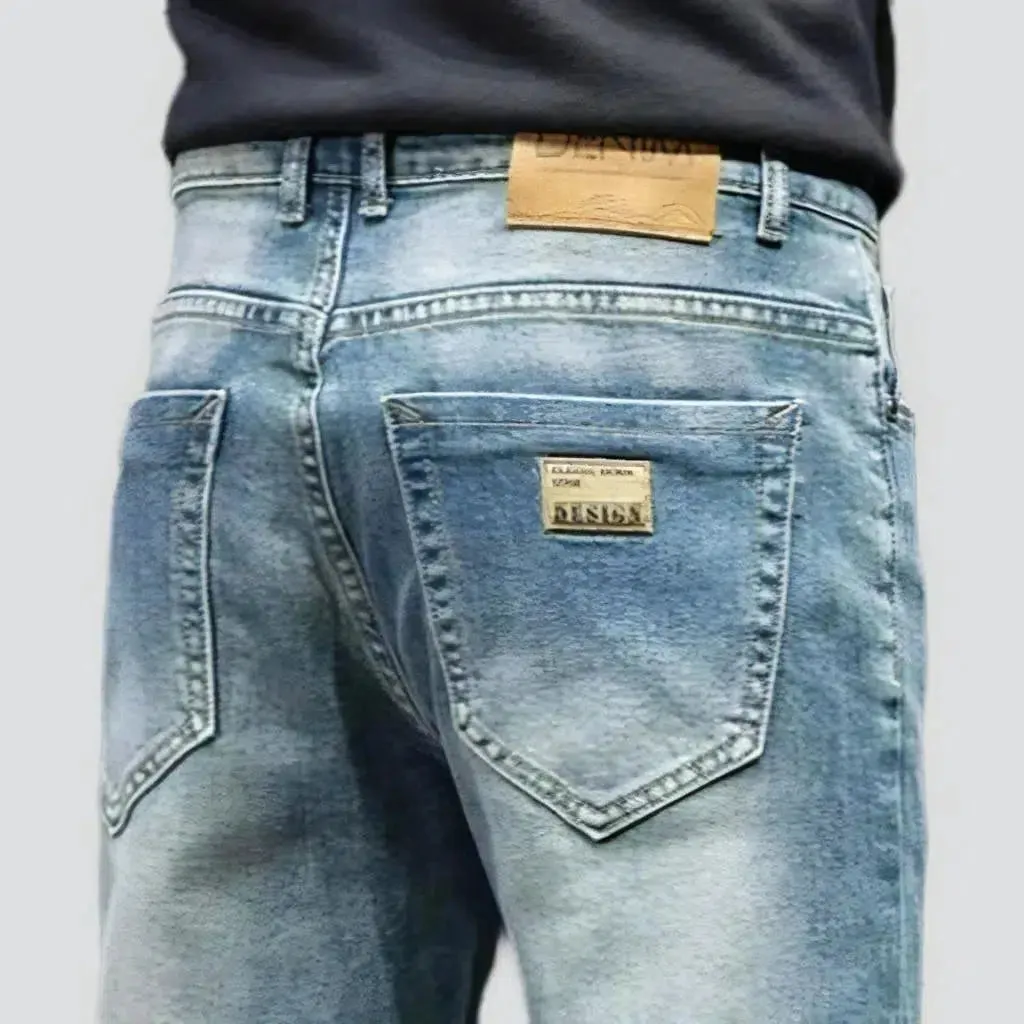 Slim men's sanded jeans