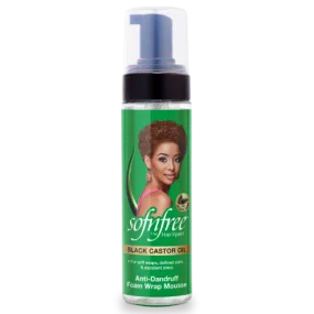 Sofn'free Black Castor Oil Anti-Dandruff Foam Wrap Mousse 200 ml