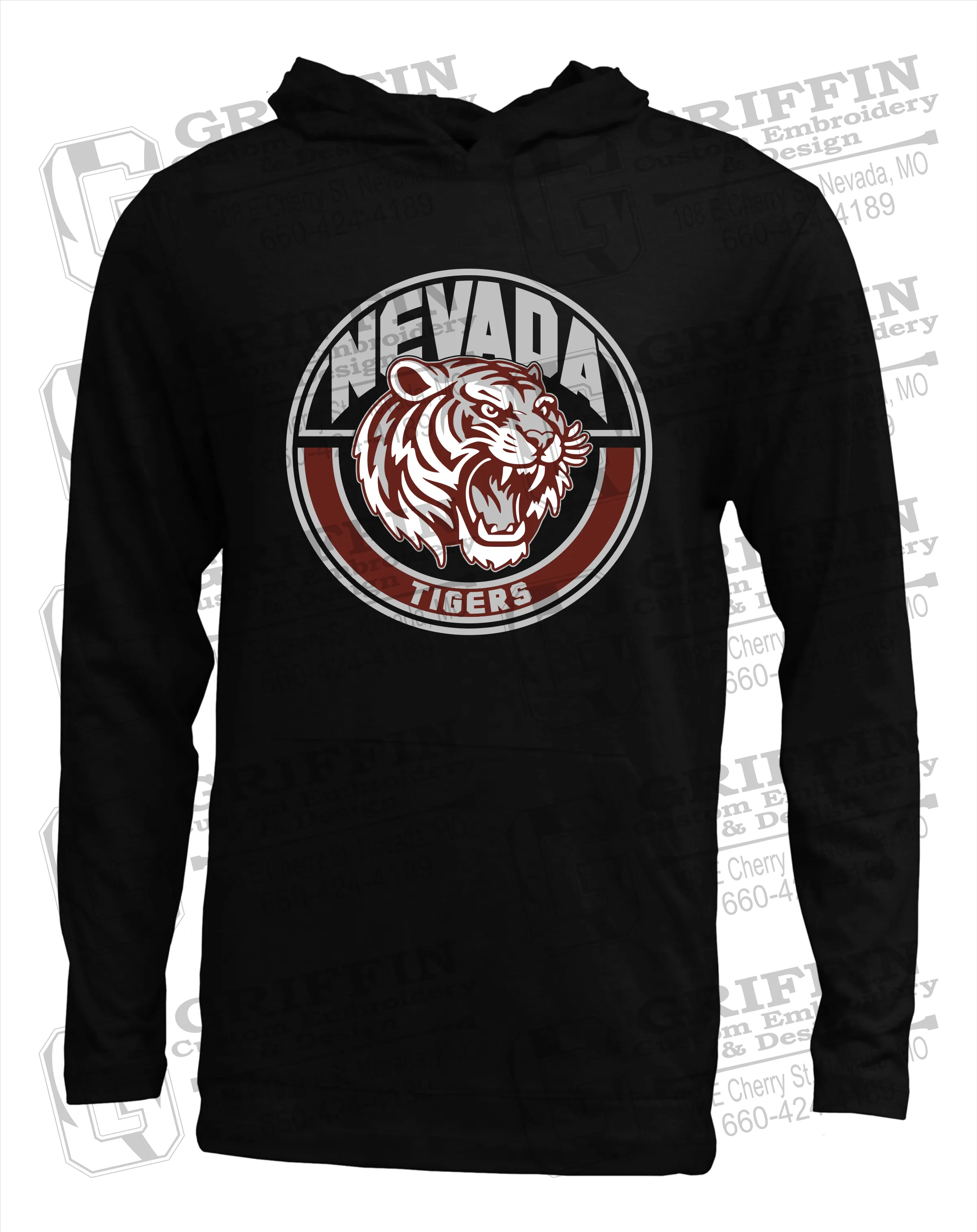 Soft-Tek T-Shirt Hoodie - Nevada Tigers 24-H