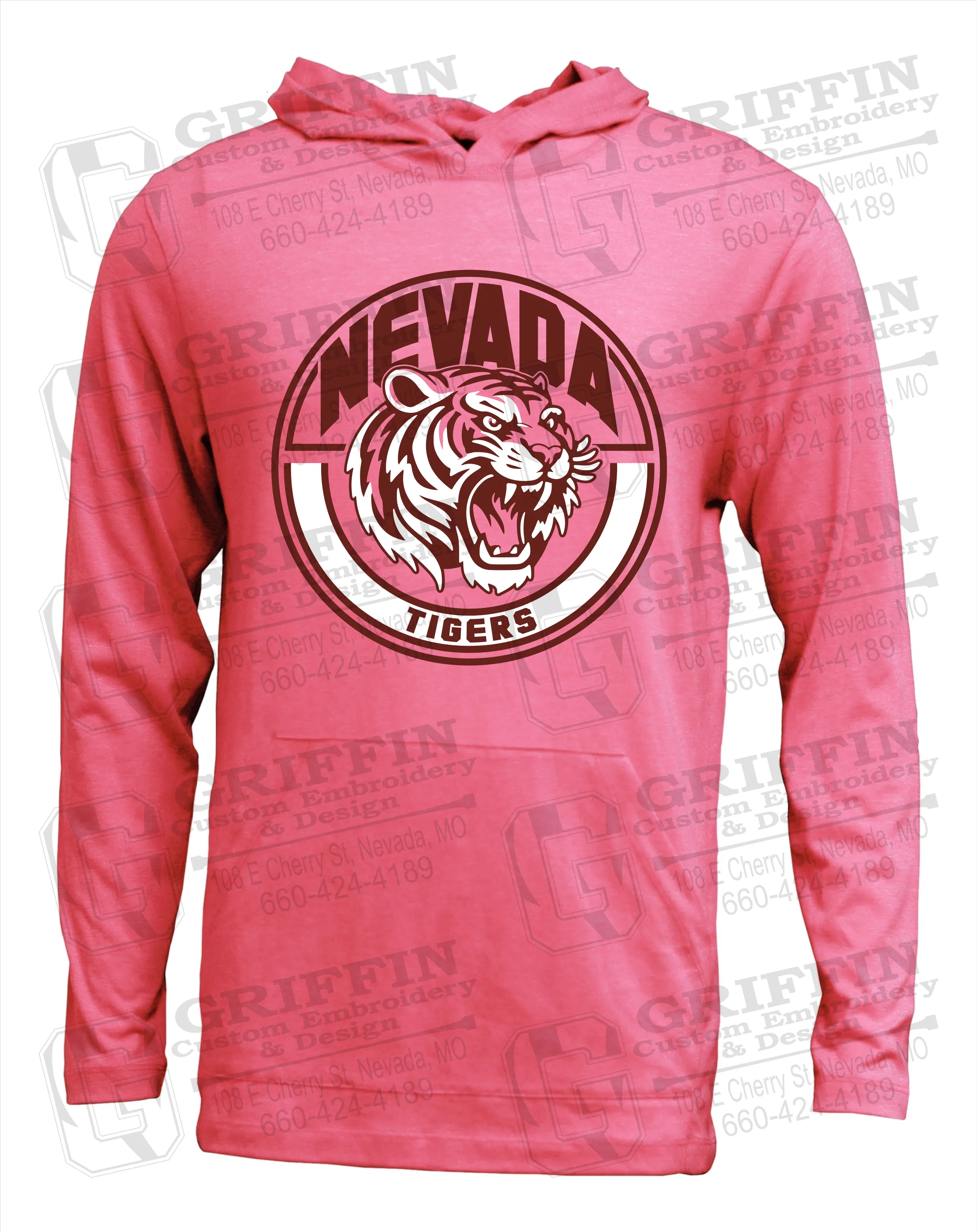 Soft-Tek T-Shirt Hoodie - Nevada Tigers 24-H