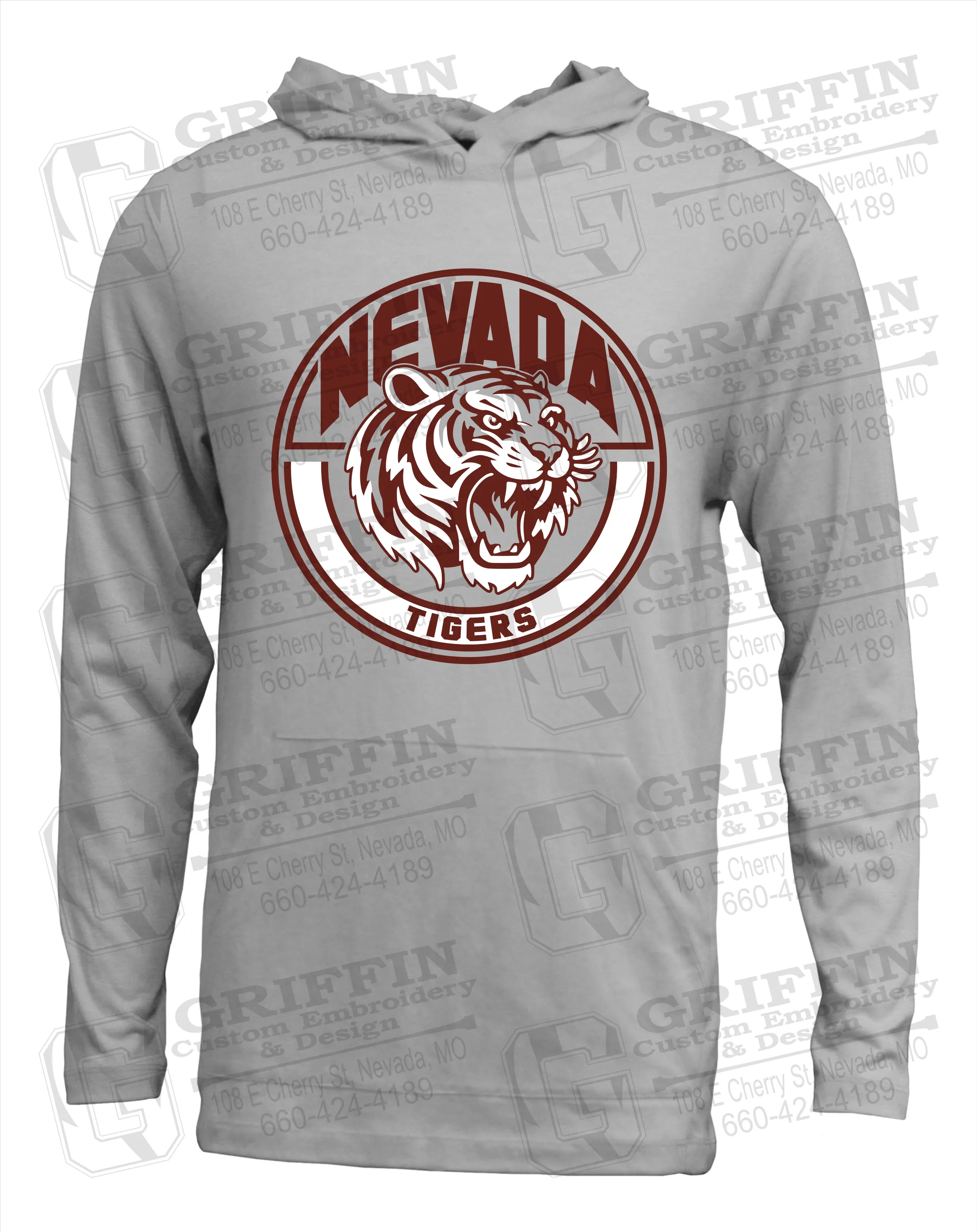 Soft-Tek T-Shirt Hoodie - Nevada Tigers 24-H