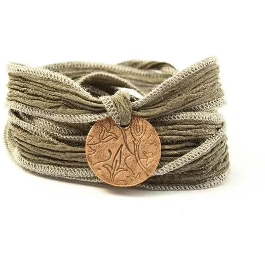 Sparrow Medallion Jewelry,Silk Wrap Bracelet