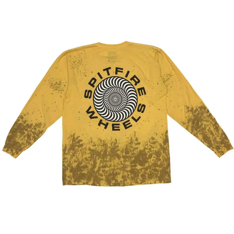 Spitfire Classic 87' Swirl L/S T Shirt Yellow Wash/Black & White