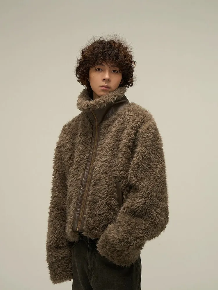 Stand Collar Fur Jacket 77F0010