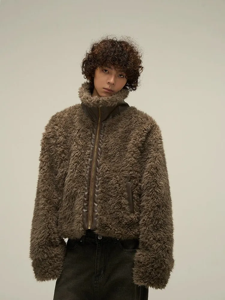 Stand Collar Fur Jacket 77F0010