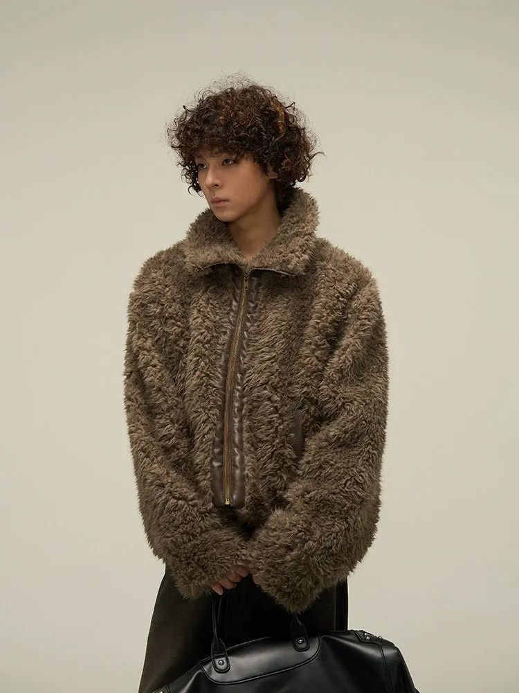 Stand Collar Fur Jacket 77F0010