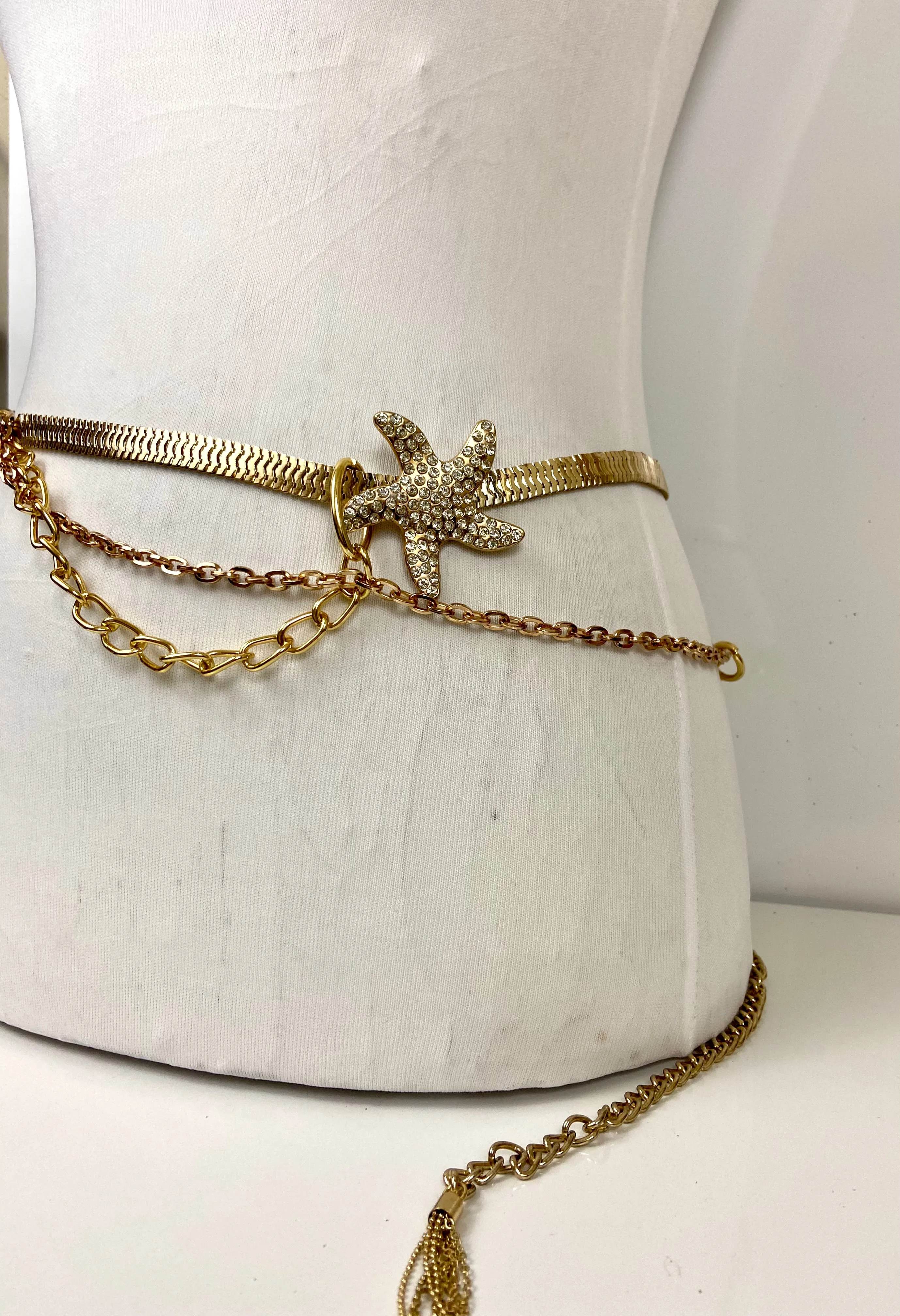 Starfish ⭐️ layered chain belt